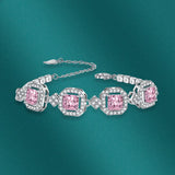 Multicolor Oval CZ Bracelet for Women Wedding Jewelry