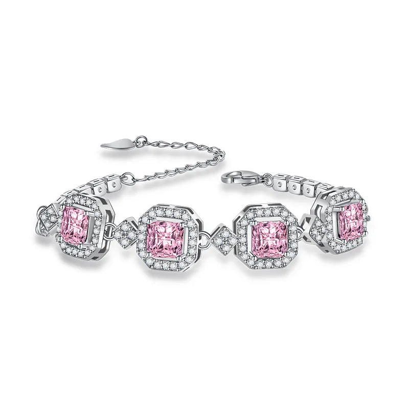 Multicolor Oval CZ Bracelet for Women Wedding Jewelry