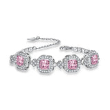 Multicolor Oval CZ Bracelet for Women Wedding Jewelry