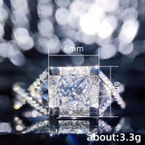 Eternity Ring CZ Wedding Bands Femme Girls Couples Gift UR0667