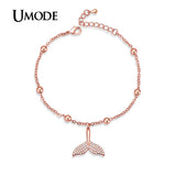 Mermaid Fish Tail CZ Bracelet Crystal Fashionable Jewelry Accessories