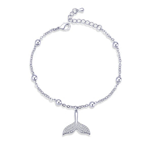 Mermaid Fish Tail CZ Bracelet Crystal Fashionable Jewelry Accessories