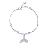 Mermaid Fish Tail CZ Bracelet Crystal Fashionable Jewelry Accessories