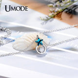925 Silver Star Crystal Pendant Necklace Zircon Chain Silver Jewelry