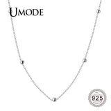 925 Sterling Silver Rose Beads Chocker Necklace for Women