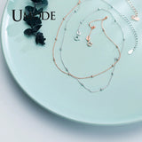 925 Sterling Silver Rose Beads Chocker Necklace for Women