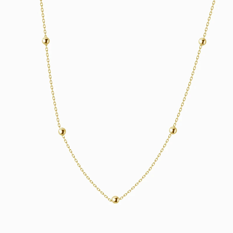 925 Sterling Silver Rose Beads Chocker Necklace for Women