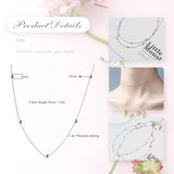 925 Sterling Silver Rose Beads Chocker Necklace for Women