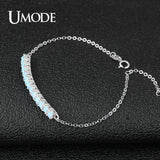 925 Silver Opal Charm Bracelet for Women ULB0143