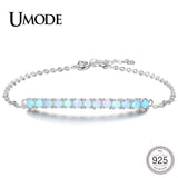 925 Silver Opal Charm Bracelet for Women ULB0143