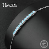 925 Silver Opal Charm Bracelet for Women ULB0143