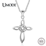 925 Sterling Silver Chinese Knot Pendant Necklace Hollow Charm Gift