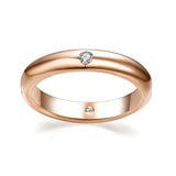 Rose Burnish CZ Aneis Feminino Wedding Band Ring for Women