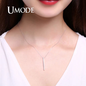 Geometric 925 Silver Pendant Necklace for Women ULN0192