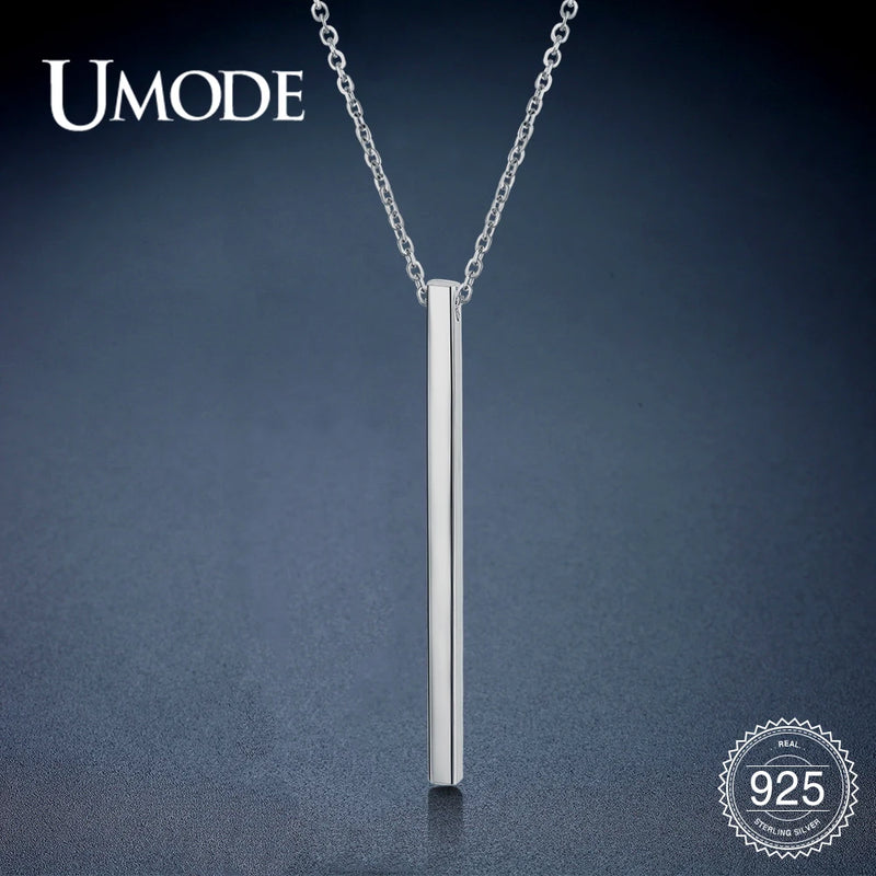 Geometric 925 Silver Pendant Necklace for Women ULN0192