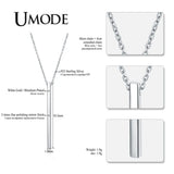Geometric 925 Silver Pendant Necklace for Women ULN0192