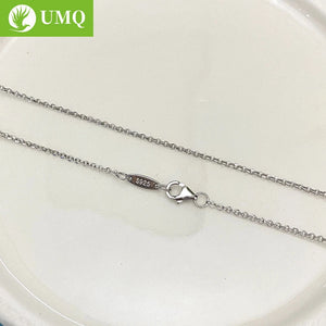925 Sterling Silver Chain Necklace 40+5CM for Women Fine Jewelry