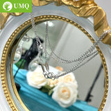 925 Sterling Silver Chain Necklace 40+5CM for Women Fine Jewelry