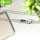 925 Sterling Silver Chain Necklace 40+5CM for Women Fine Jewelry