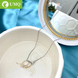 925 Sterling Silver Chain Necklace 40+5CM for Women Fine Jewelry