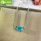925 Silver Paraiba Tourmaline Bracelet Diamond Fine Jewelry