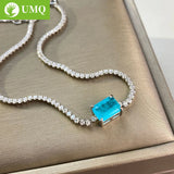 925 Silver Paraiba Tourmaline Bracelet Diamond Fine Jewelry