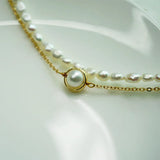 Bromance Bracelet Women Double Freshwater Pearl Ins Bracelet