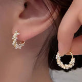 Versatile Round Pearl Earrings Female Jewelry