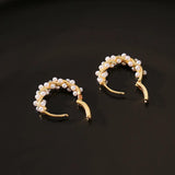 Versatile Round Pearl Earrings Female Jewelry
