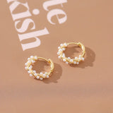 Versatile Round Pearl Earrings Female Jewelry