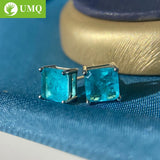 925 Silver Paraiba Tourmaline Gemstone Ear Studs Earrings
