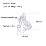 Transparent Plastic Resin Pain Relief Ear Clip for Women