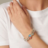Mist Green Crystal Wish Bracelet in Silver Plated Setting