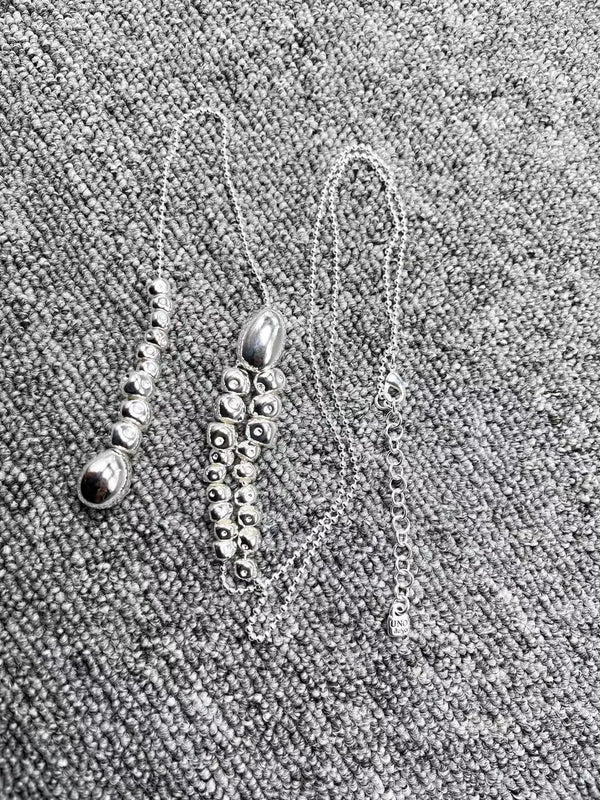 UNOde 50 Electroplated 925 Silver Beads Necklace