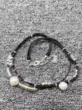 UNOde50 925 Silver Plated Pearl Knot Necklace