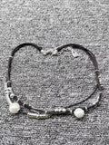 UNOde50 925 Silver Plated Pearl Knot Necklace