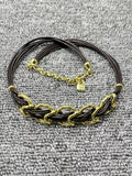 UNOde50 Electroplated 925 14K Silver Charm Rope Necklace