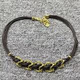UNOde50 Electroplated 925 14K Silver Charm Rope Necklace