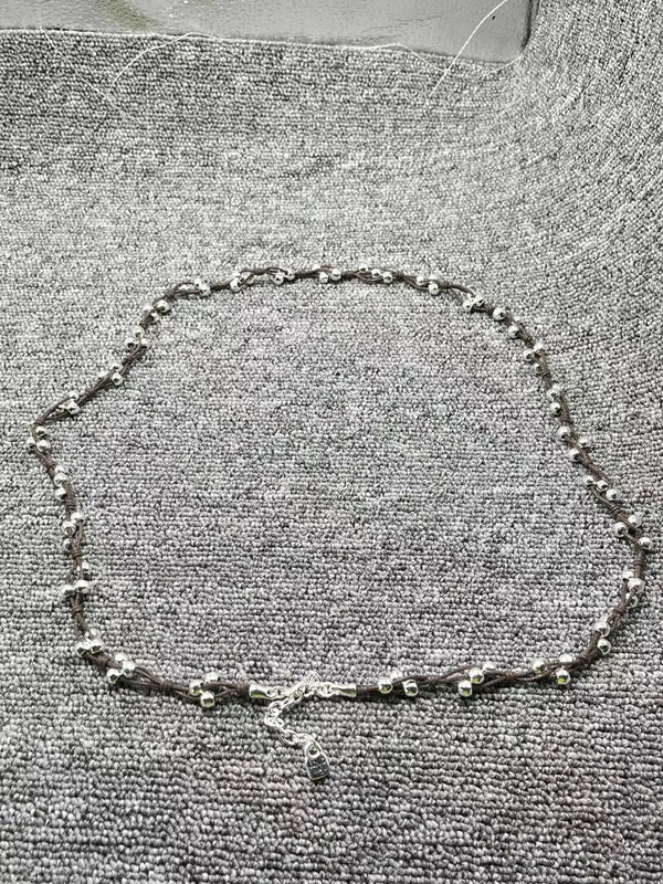 UNOde50 925 Silver Ball Knot Necklace Jewelry
