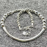 UNOde50 Electroplated 925 Silver Beads Necklace Jewelry