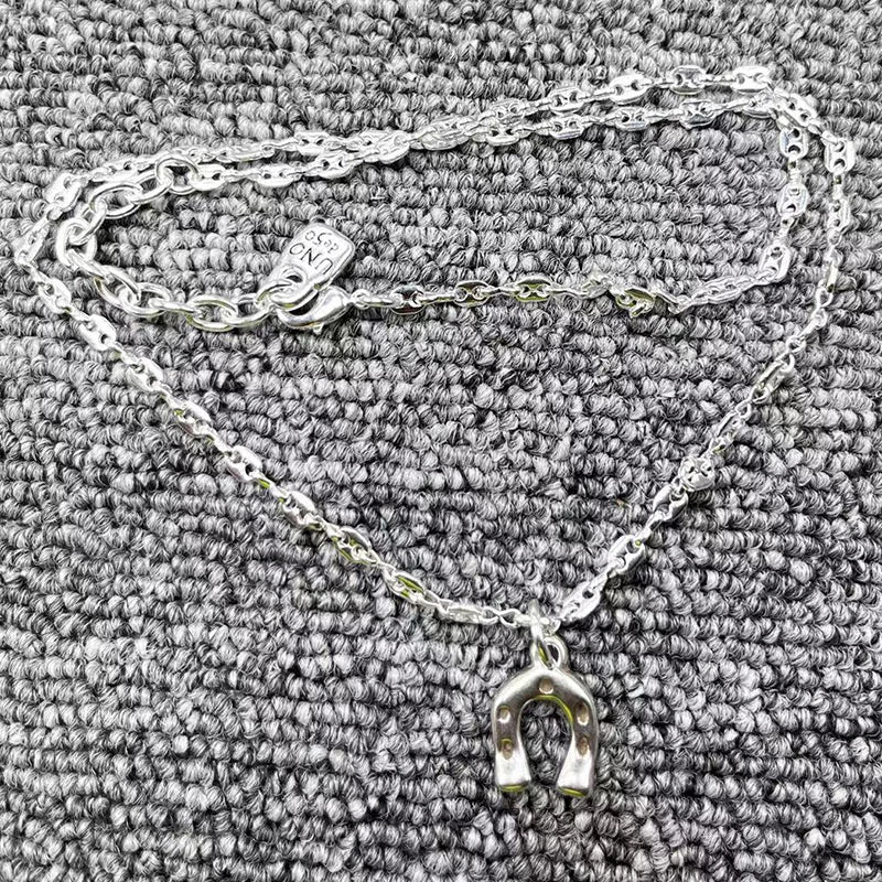 UNOde50 Silver Horseshoe Pendant Necklace Holiday Gift