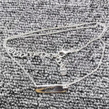 Electroplated 925 Silver Nameplate Necklace Love Lucky Holiday Gift