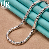 925 Silver 4mm Round Box Chain 18-Inch Necklace - Party Wedding Charm Gift