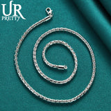 925 Silver 4mm Round Box Chain 18-Inch Necklace - Party Wedding Charm Gift