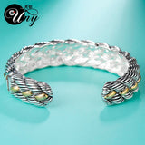 Antique Cable Wire Bracelet Vintage Bangles Christmas Cuff Bracelets