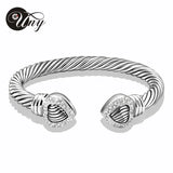 Love Heart Twisted Wire Bracelet Bangle Retro Unique Women Jewelry