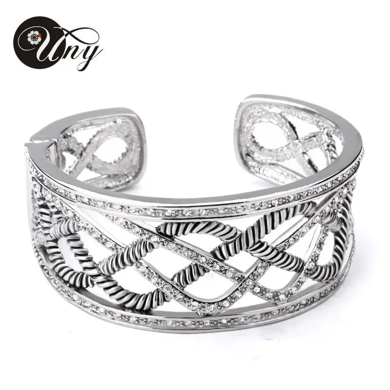 Antique Spring Hinge Bangle Twisted Cable Wire Weave Bracelet