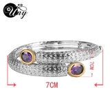 Antique Fox Tail Chain CZ Womens Bangle Bracelet