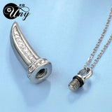 Horn Pet Ash Urn Keepsake Necklace Perfume Bottle Memorial Ashes