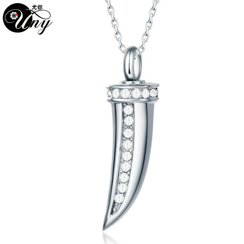 Horn Pet Ash Urn Keepsake Necklace Perfume Bottle Memorial Ashes